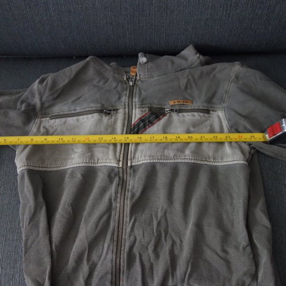 Diesel 55DSL U55 Deep Silent Lethal Kaki Zip Up Hoodie Made in India Size S - Picture 10 of 16